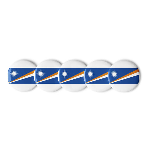 National Flag Buttons - Collection 2 Marshall Islands / 2.25 / White