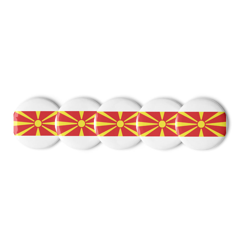 National Flag Buttons - Collection 2 North Macedonia button-225