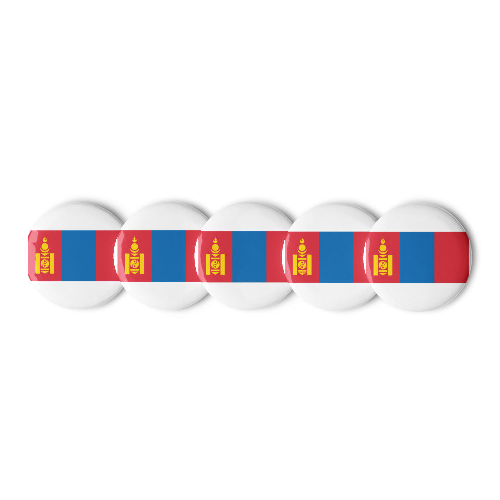 National Flag Buttons - Collection 2 Mongolia button-225