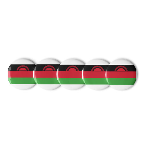 National Flag Buttons - Collection 2 Malawi / 2.25 / White