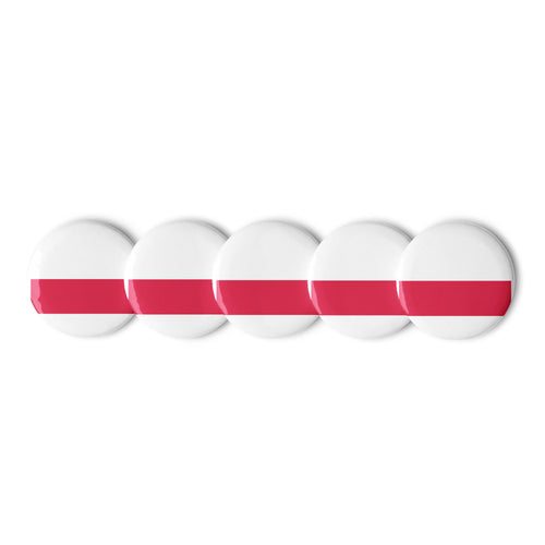 National Flag Buttons - Collection 2 Poland / 2.25 / White
