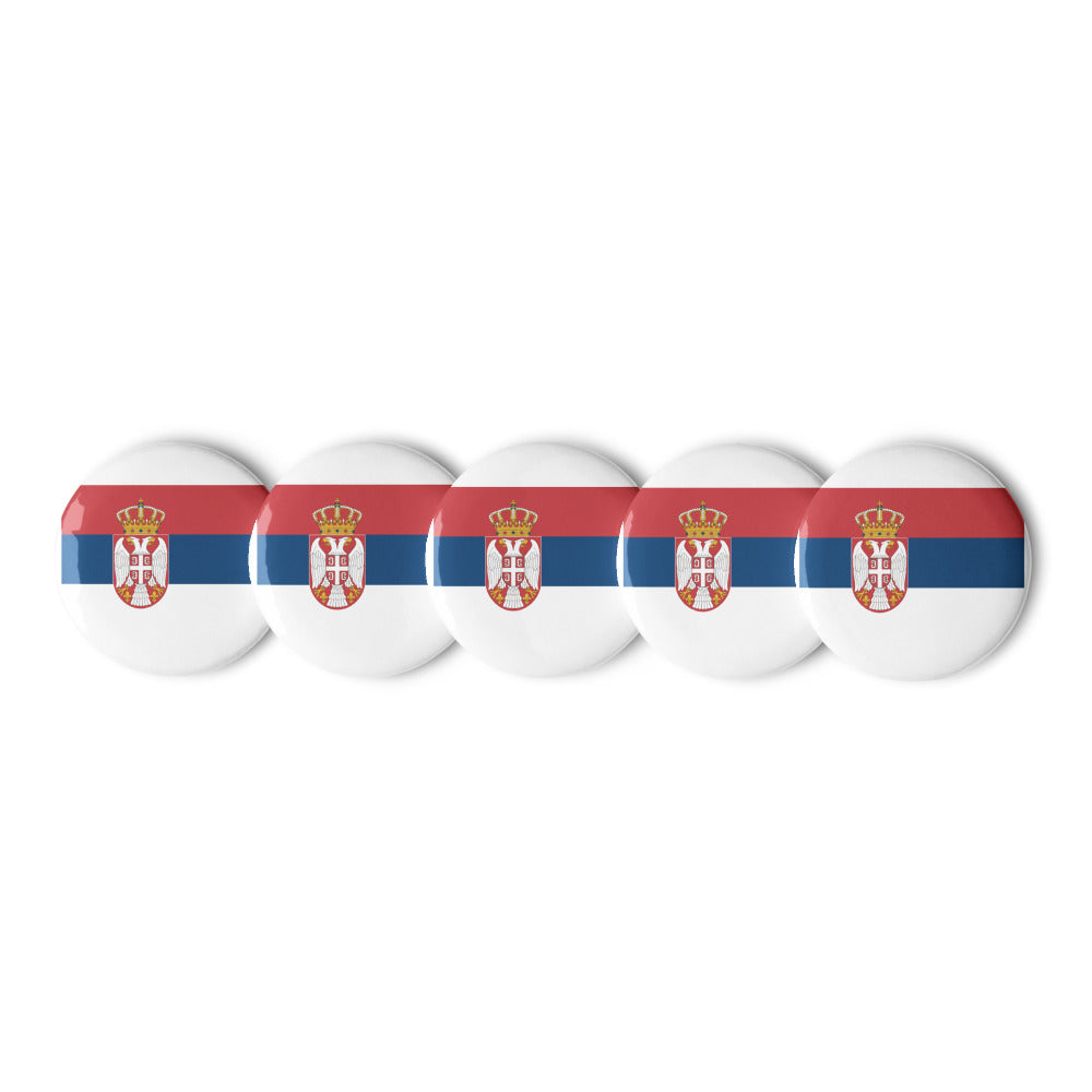 National Flag Buttons - Collection 2 Serbia button-225