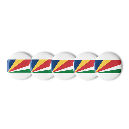 National Flag Buttons - Collection 2 Seychelles / 2.25 / White