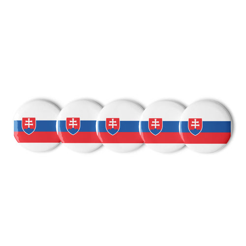 National Flag Buttons - Collection 2 Slovakia / 2.25 / White