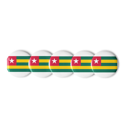 National Flag Buttons - Collection 2 Togo / 2.25 / White