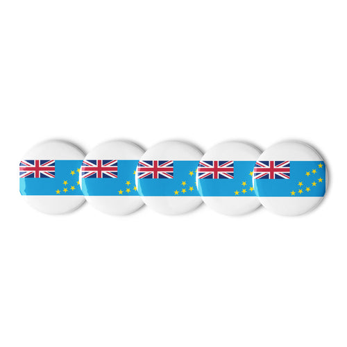 National Flag Buttons - Collection 2 Tuvalu / 2.25 / White