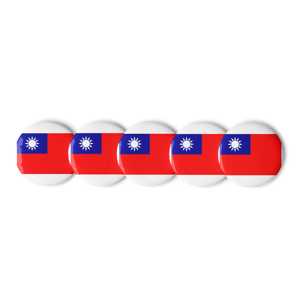 National Flag Buttons - Collection 2 Taiwan button-225