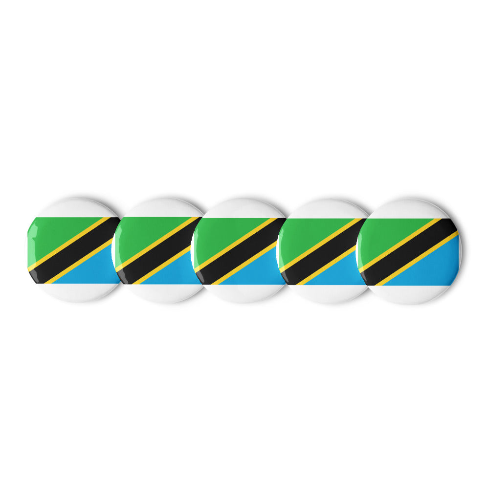 National Flag Buttons - Collection 2 Tanzania button-225