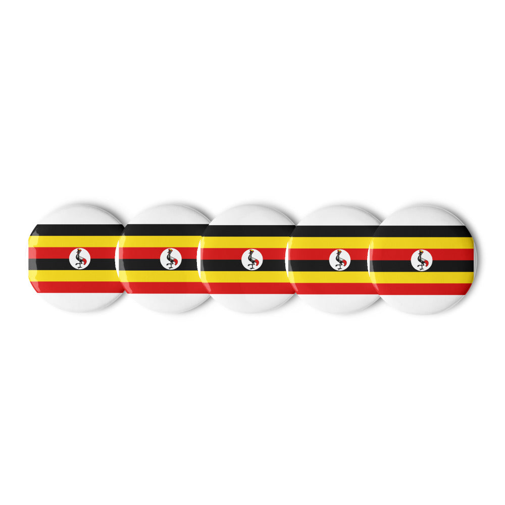 National Flag Buttons - Collection 2 Uganda button-225