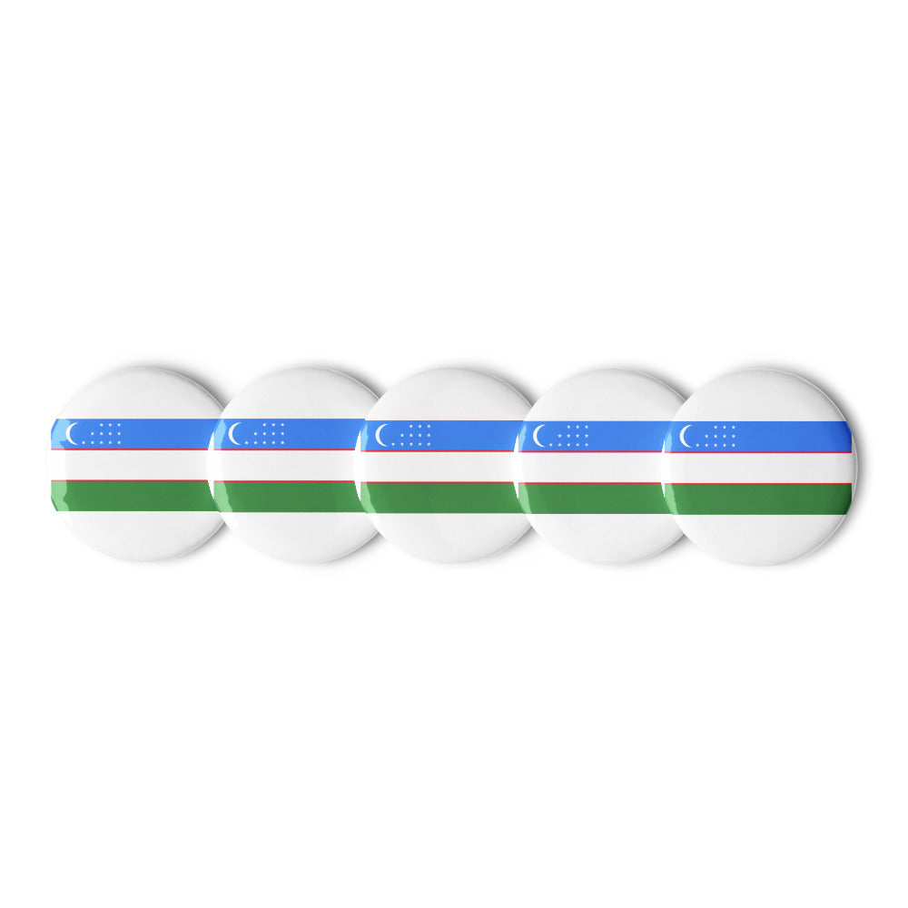 National Flag Buttons - Collection 2 Uzbekistan button-225