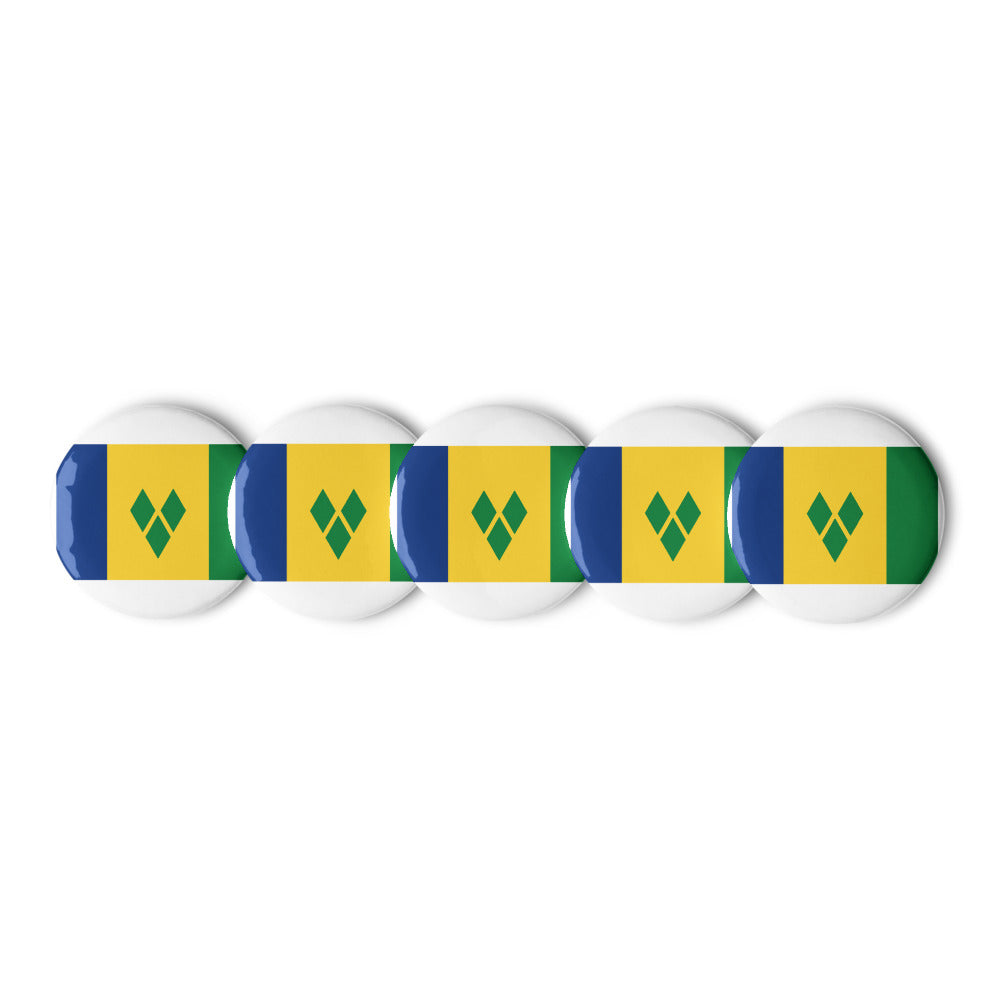 National Flag Buttons - Collection 2 St. Vincent & Grenadines button-225