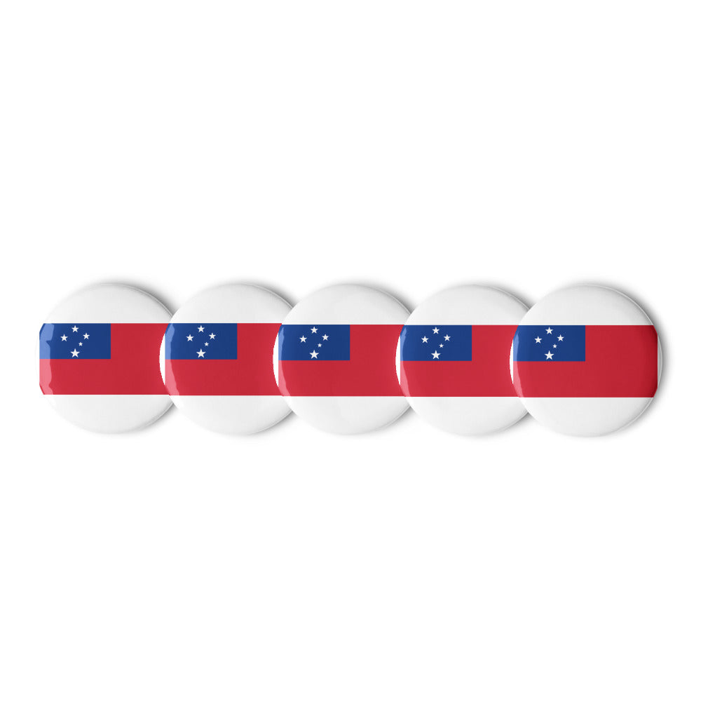 National Flag Buttons - Collection 2 Samoa button-225