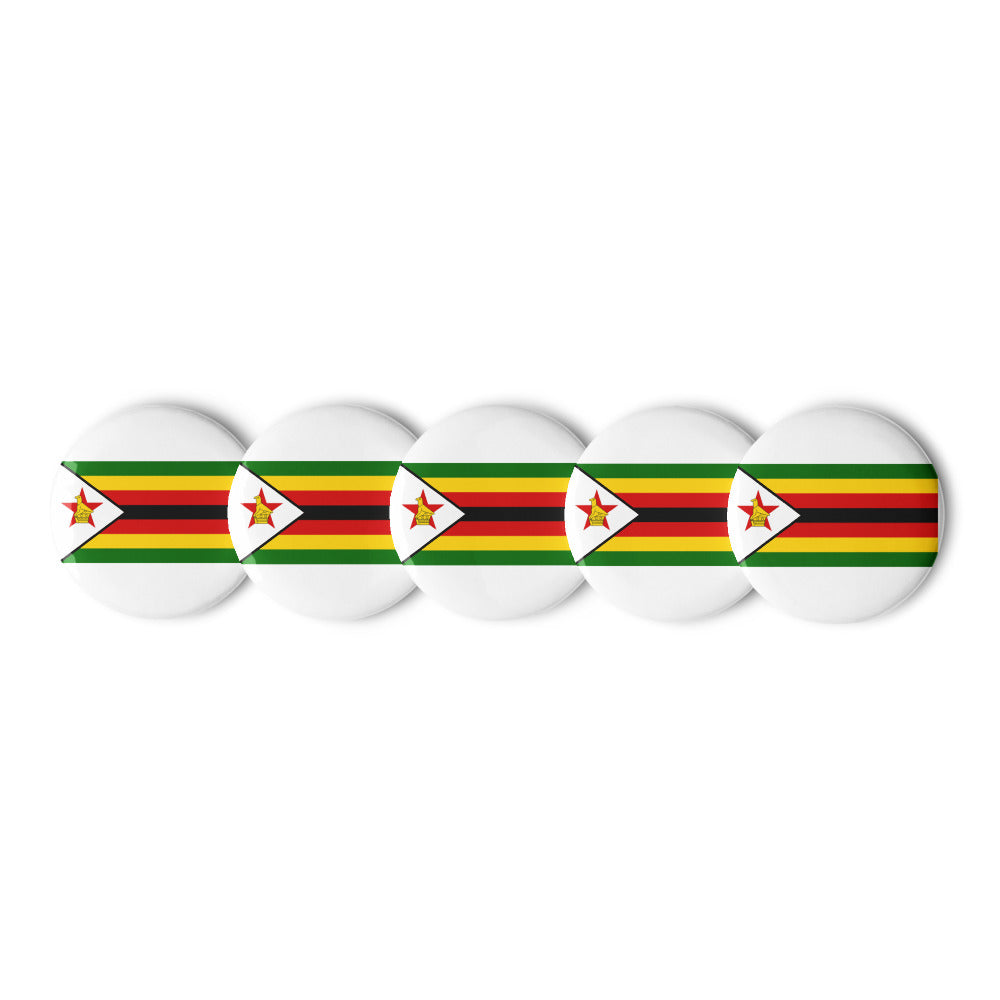 National Flag Buttons - Collection 2 Zimbabwe button-225
