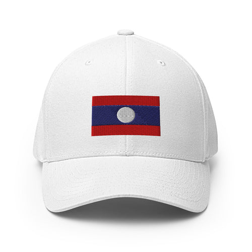National Flag Caps - Collection 4 Laos / S/M / White