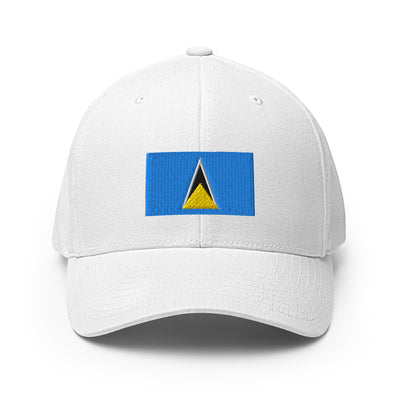 National Flag Caps - Collection 4 Saint Lucia / S/M / White