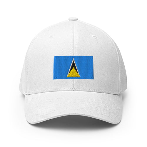 National Flag Caps - Collection 4 Saint Lucia / S/M / White