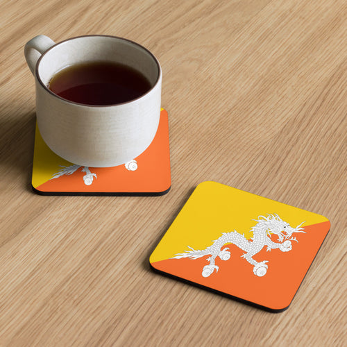 National Flag Coasters - Collection 1 Bhutan / 3.74x3.74