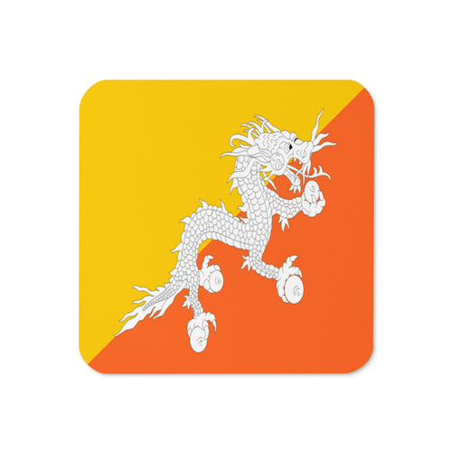 National Flag Coasters - Collection 1 Bhutan / 3.74x3.74