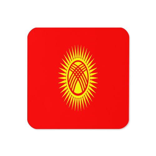 National Flag Coasters - Collection 1 Kyrgyzstan / 3.74x3.74