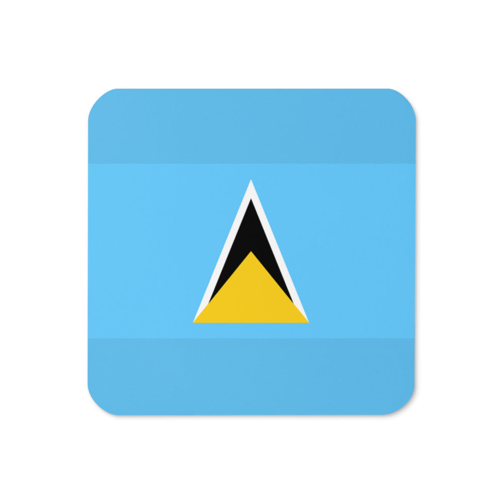 National Flag Coasters - Collection 1 St. Lucia coaster
