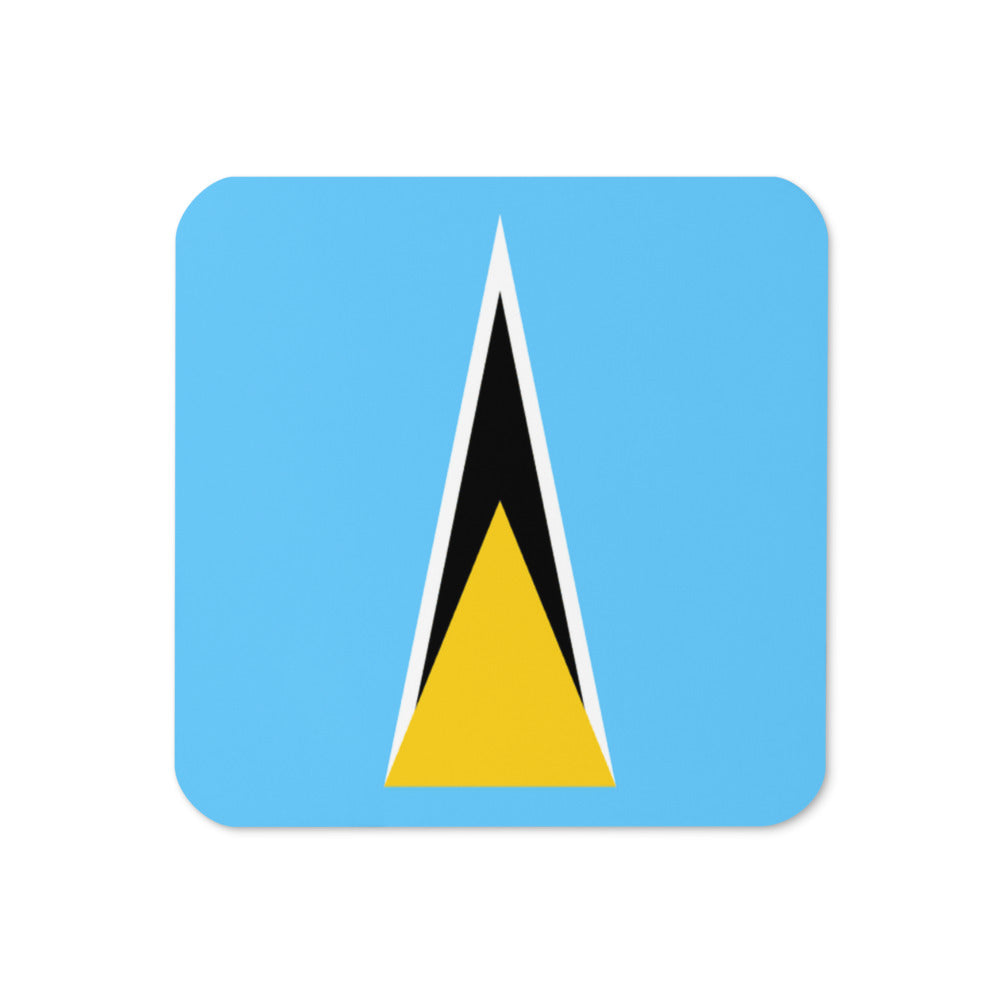 National Flag Coasters - Collection 1 St. Lucia coaster