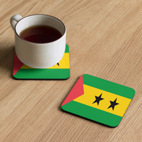 National Flag Coasters - Collection 2 Sao Tome & Principe / 3.74x3.74