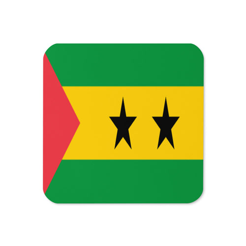 National Flag Coasters - Collection 2 Sao Tome & Principe / 3.74x3.74
