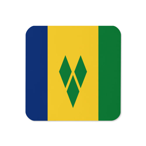 National Flag Coasters - Collection 2 St. Vincent & Grenadines / 3.74x3.74