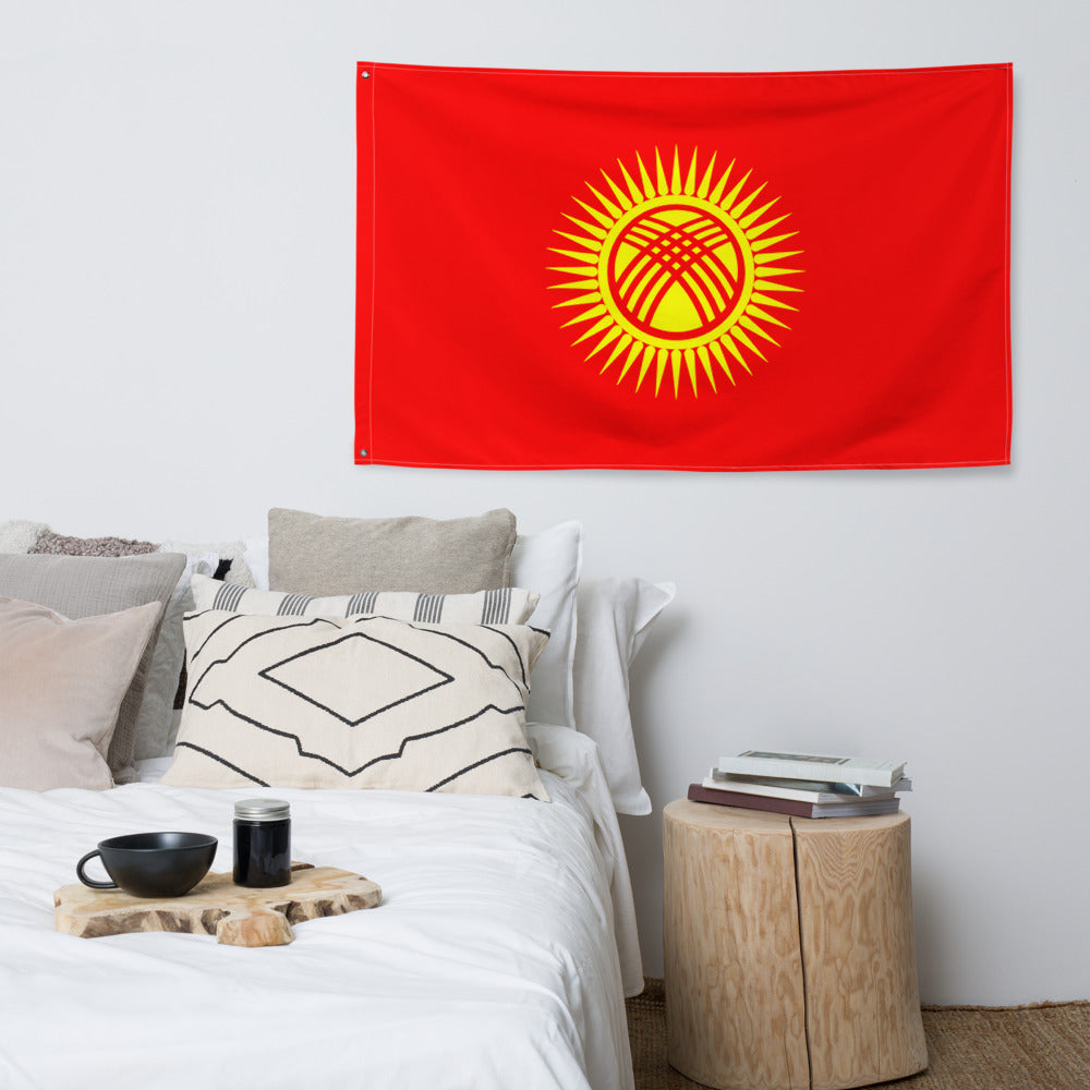 National Flag Wall Flags - Collection 1 Kyrgyzstan flag