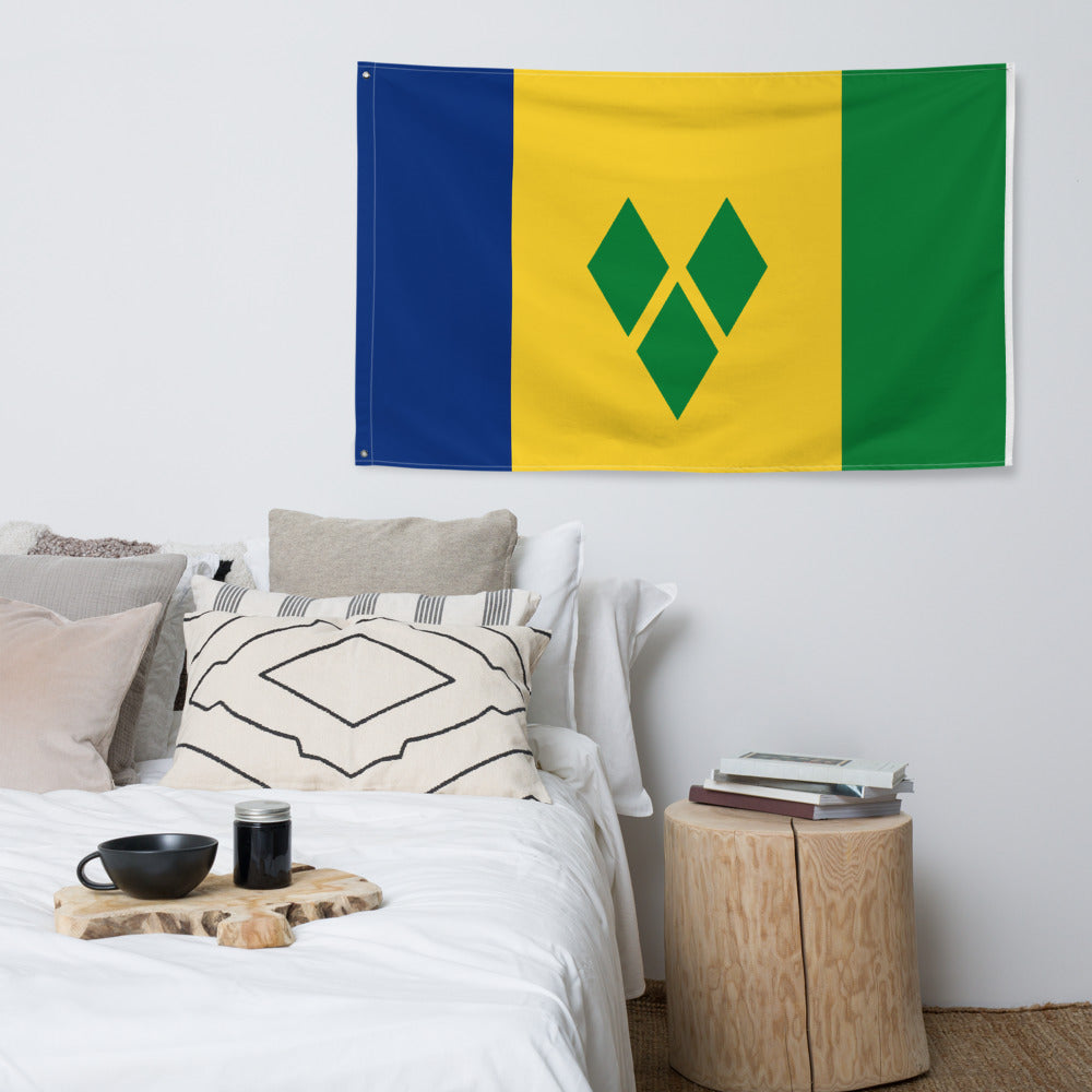 National Flag Wall Flags - Collection 2 Saint Vincent and the Grenadines flag