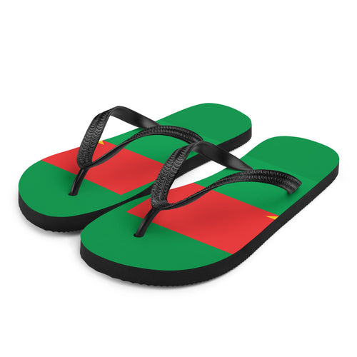 National Flag Flip Flops - Collection 1 Burkina Faso / S / White
