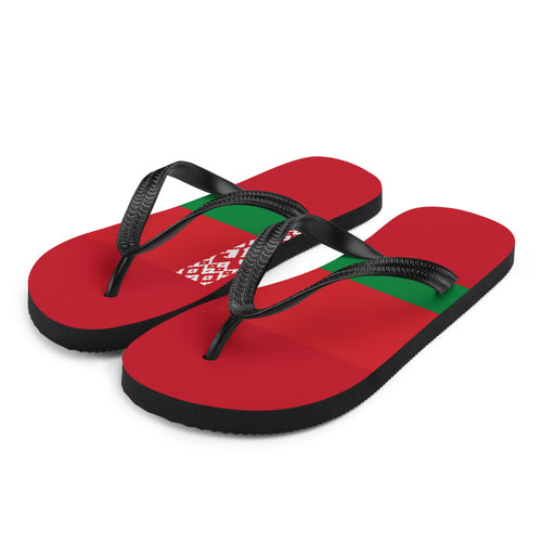 National Flag Flip Flops - Collection 1 Belarus / S / White