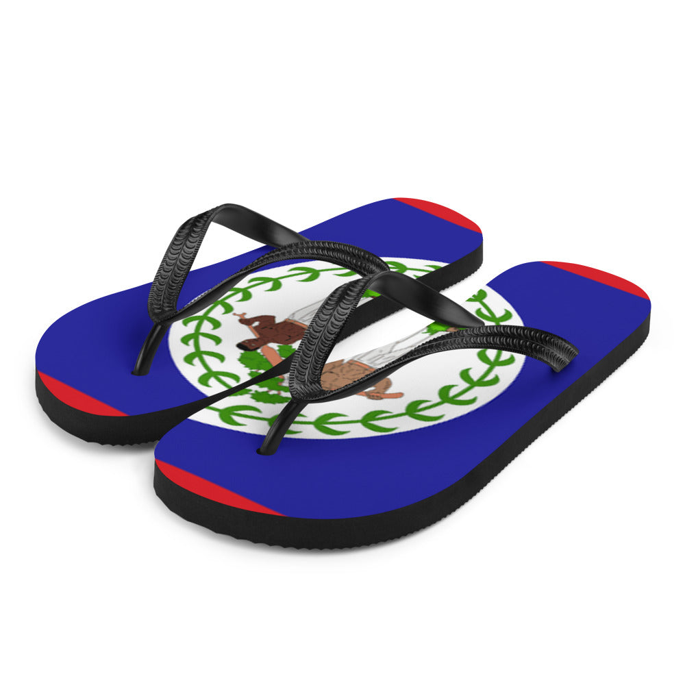 National Flag Flip Flops - Collection 1 Belize flip-flops-m
