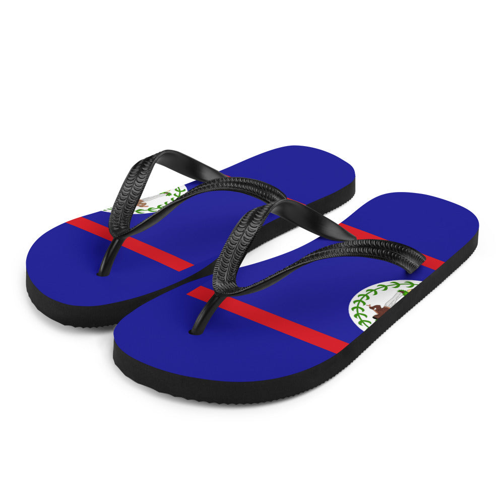 National Flag Flip Flops - Collection 1 Belize flip-flops-m