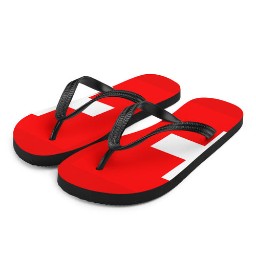 National Flag Flip Flops - Collection 1 Switzerland / S / White