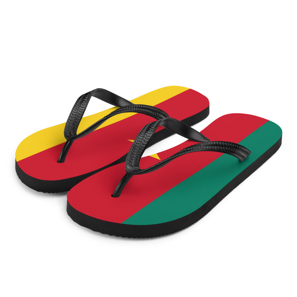 National Flag Flip Flops - Collection 2 Cameroon flip-flops-m