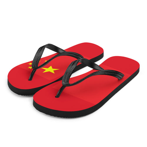National Flag Flip Flops - Collection 2 China / S / White