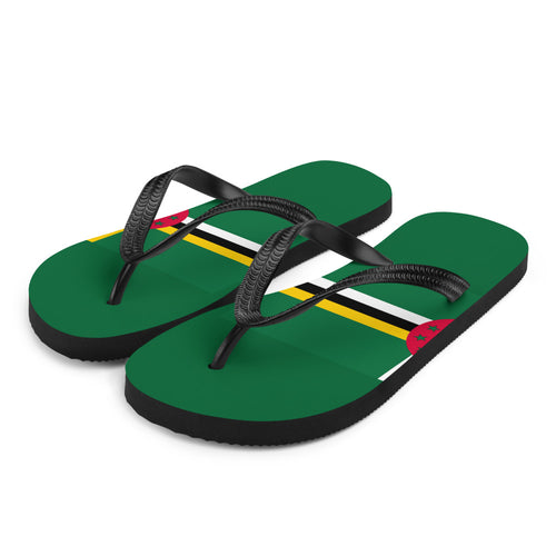 National Flag Flip Flops - Collection 2 Dominica / S / White