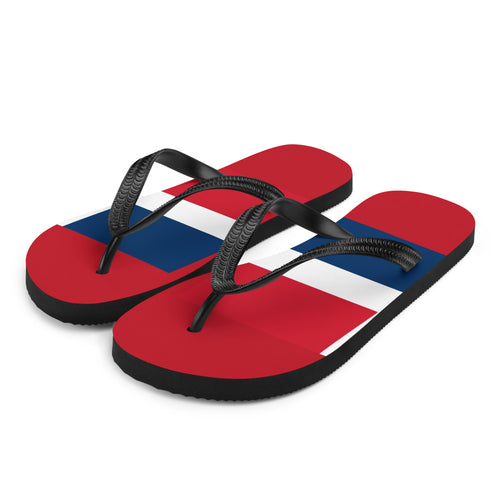National Flag Flip Flops - Collection 2 Dominican Republic / S / White