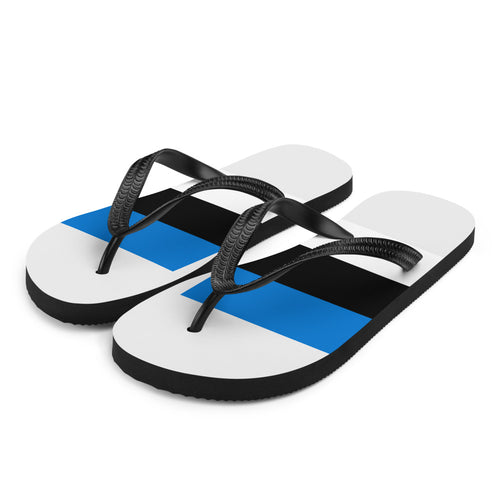 National Flag Flip Flops - Collection 2 Estonia / S / White