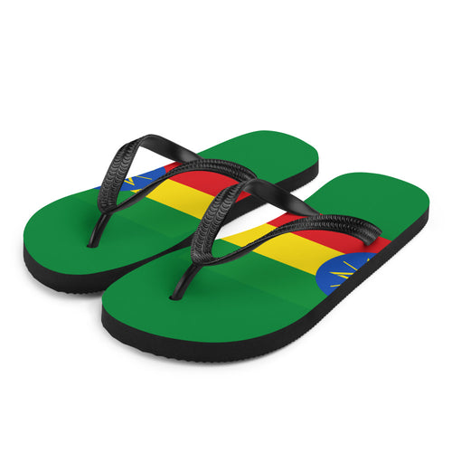 National Flag Flip Flops - Collection 2 Ethiopia / S / White
