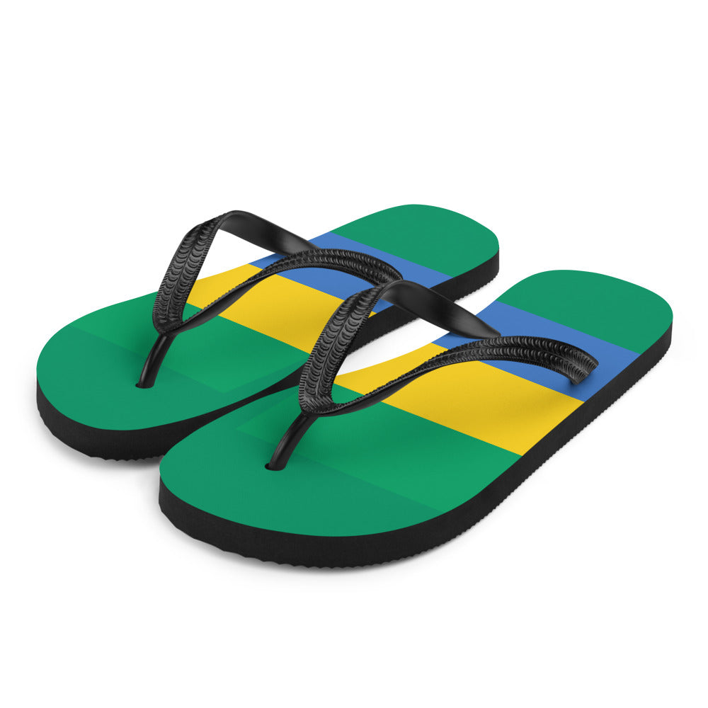 National Flag Flip Flops - Collection 2 Gabon flip-flops-m