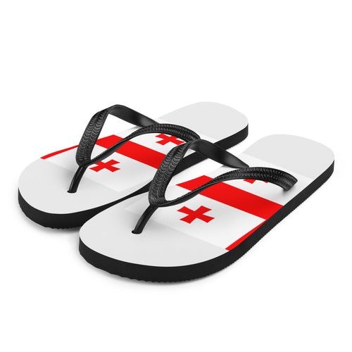 National Flag Flip Flops - Collection 2 Georgia / S / White