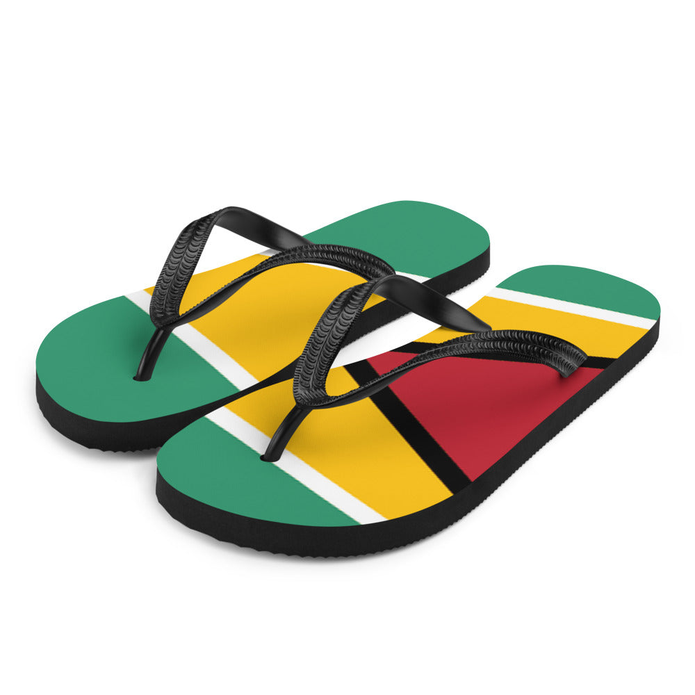 National Flag Flip Flops - Collection 3 Guyana flip-flops-m