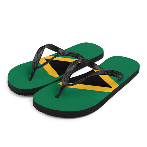 National Flag Flip Flops - Collection 3 Jamaica / S / White