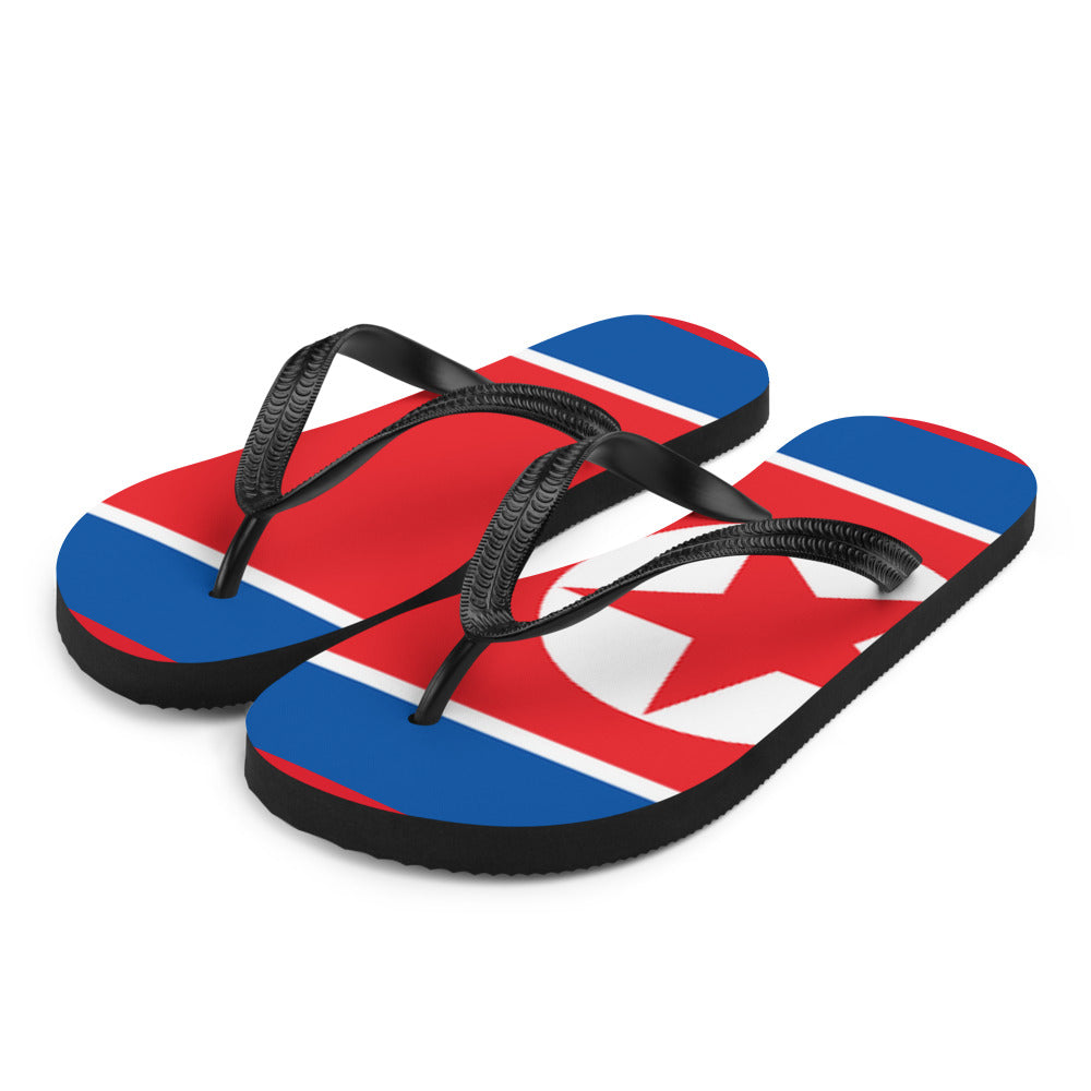 National Flag Flip Flops - Collection 3 North Korea flip-flops-m