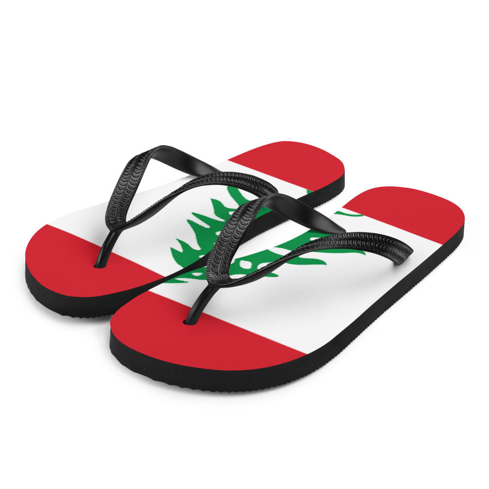 National Flag Flip Flops - Collection 3 Lebanon flip-flops-m
