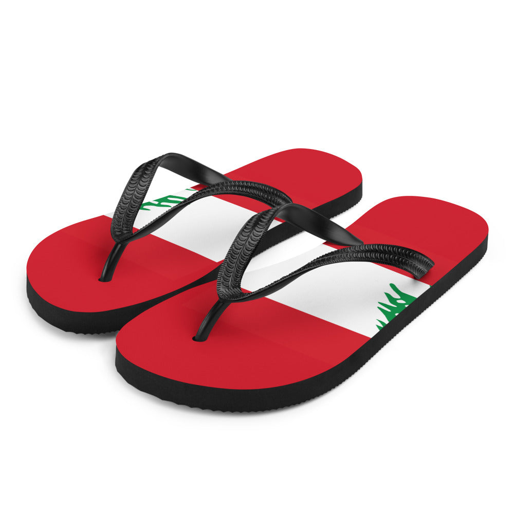 National Flag Flip Flops - Collection 3 Lebanon flip-flops-m