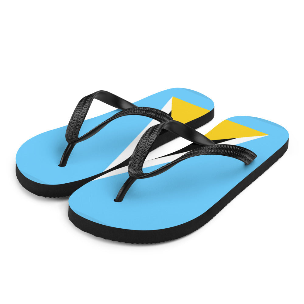 National Flag Flip Flops - Collection 3 St. Lucia flip-flops-m