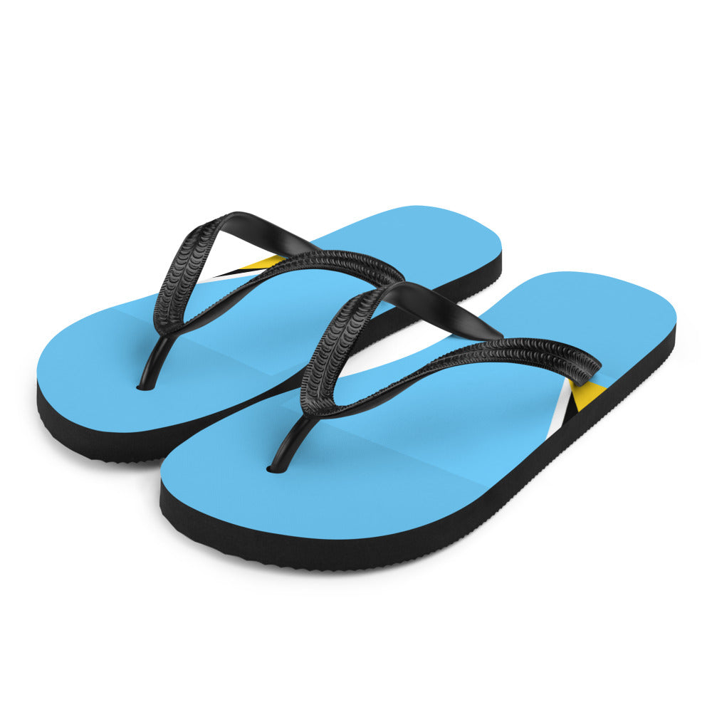 National Flag Flip Flops - Collection 3 St. Lucia flip-flops-m